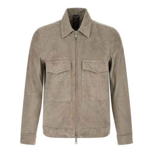 Stretch Velour Suede Jacket - Giorgio Brato - Modalova
