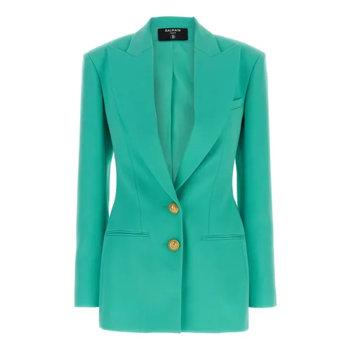 Double-breasted Wool Blazer - Balmain - Modalova