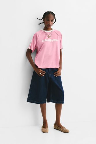 T-Shirt Football Contraste - Pull&Bear - Modalova