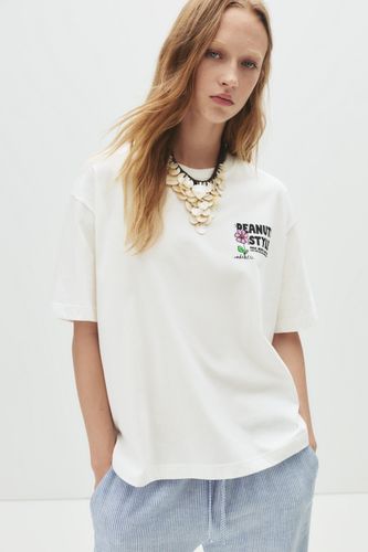 T-Shirt Blanc Peanuts - Pull&Bear - Modalova