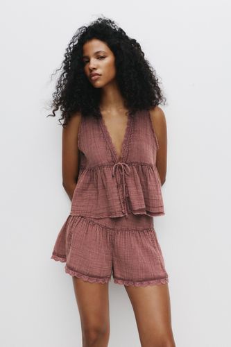 Top Rustique En Dentelle - Pull&Bear - Modalova