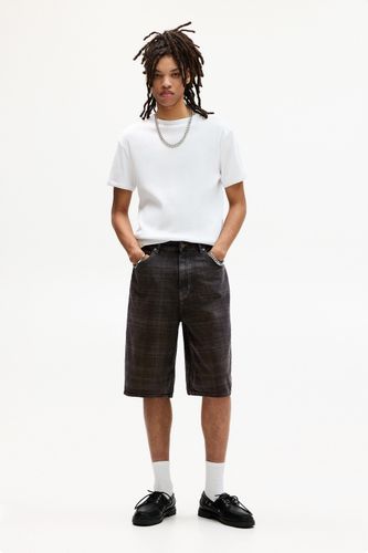 Bermuda En Jean Skater À Carreaux - Pull&Bear - Modalova