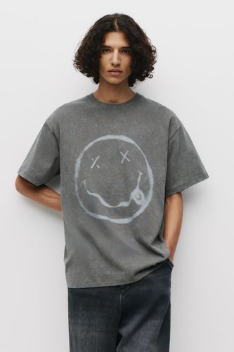 T-Shirt Nirvana Smiley - Pull&Bear - Modalova
