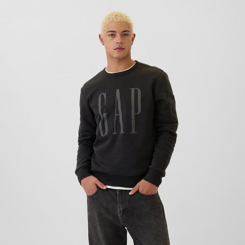 Felpa GAP Fleece Sweatshirt Black L - GAP - Modalova