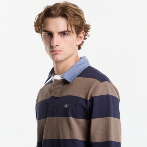 Maglietta Reg Chambray Stripe Heavy Rugger XL - Gant - Modalova