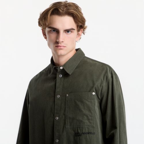 Camicia Boxy Corduroy Shirt L - Karl Lagerfeld Jeans - Modalova