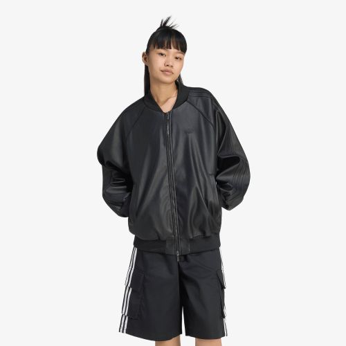 Giacca adidas Pleather SST Oversized Track Top / M - adidas Originals - Modalova