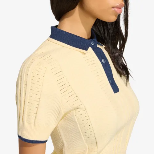 Maglietta adidas Cable Knit Cali Tee Polo L - adidas Originals - Modalova