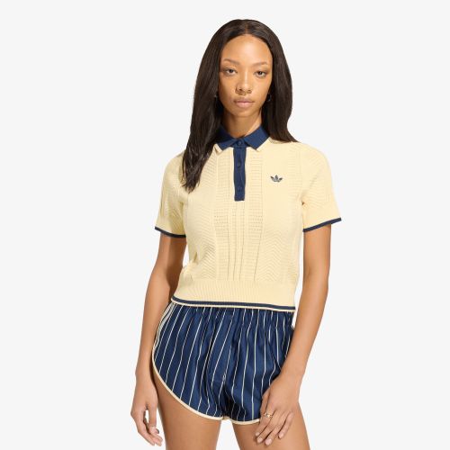 Maglietta adidas Cable Knit Cali Tee Polo L - adidas Originals - Modalova
