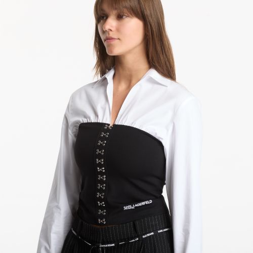 Camicia Mixed Poplin Blouse XS - Karl Lagerfeld Jeans - Modalova