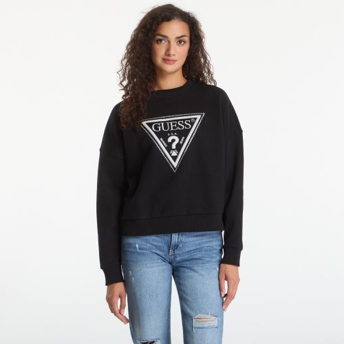 Felpa Cn Triangle Glitter Sweatshirt L - GUESS - Modalova