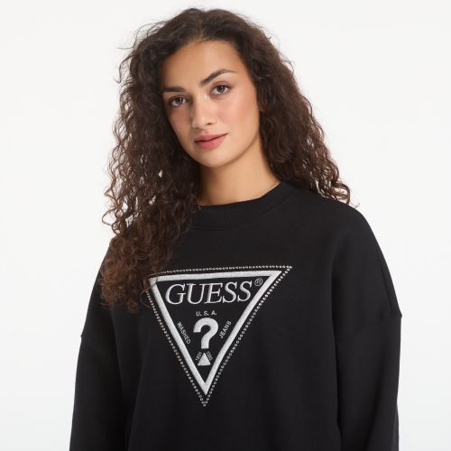Felpa Cn Triangle Glitter Sweatshirt L - GUESS - Modalova