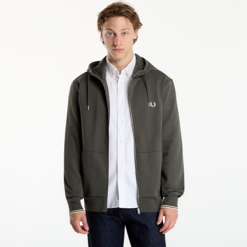 Felpa Hooded Zip Through Sweatshirt L - FRED PERRY - Modalova