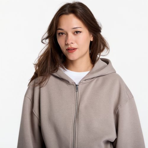 Felpa Fluffy Cropped Zip Hoodie M - Urban Classics - Modalova
