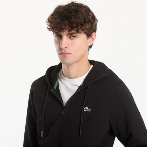 Felpa Lacoste Zipped Hoodie Black L - LACOSTE - Modalova