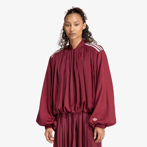 Felpa adidas Satin Pleated Track Top L - adidas Originals - Modalova