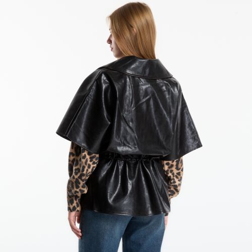 Giacca Poncho Leather Effect Jacket Universal - Desigual - Modalova