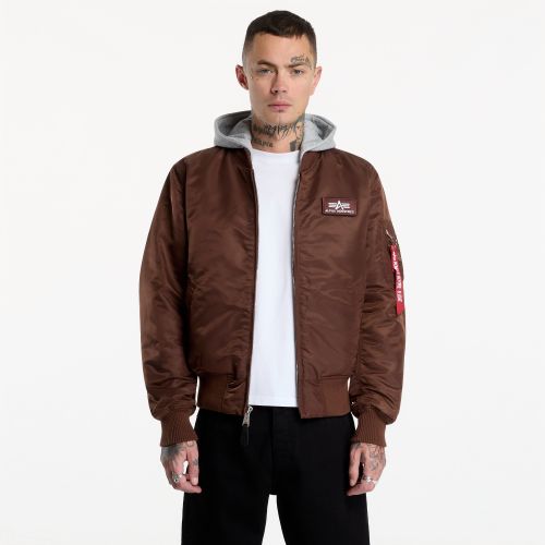 Bomber MA-1 Zip Hood Backprint M - Alpha Industries - Modalova