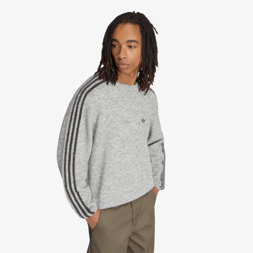 Maglione adidas 3-Stripes Fluffy Knit Crew Sweatshirt M - adidas Originals - Modalova