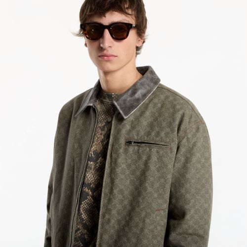 Giacca Fur Collar Monogram Workwear Jacket S - Daily Paper - Modalova