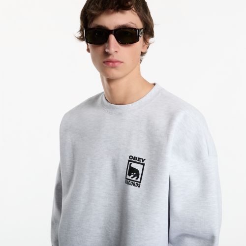 Felpa Obey Records Extra Heavy Crew L - OBEY Clothing - Modalova
