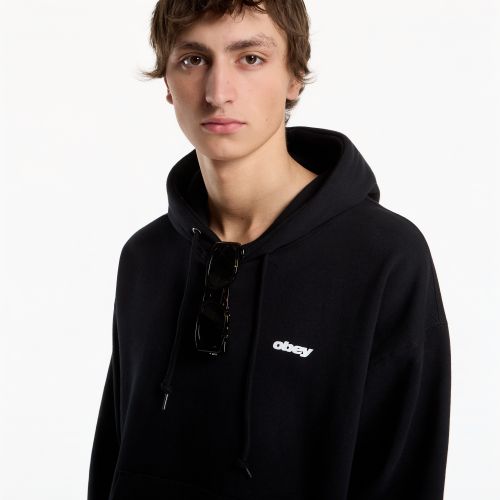 Felpa Obey League Hood Black L - OBEY Clothing - Modalova