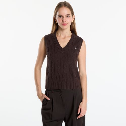 Vest Lambswool Cable Knit Vest S - Gant - Modalova
