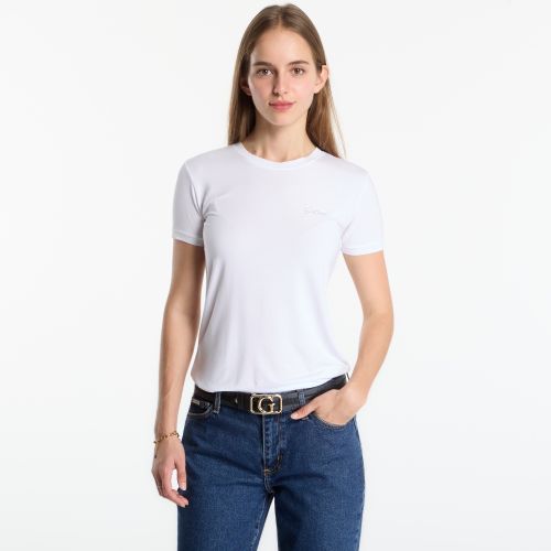 Maglietta New Ss Cn Mini Logo Tee M - Guess Jeans - Modalova