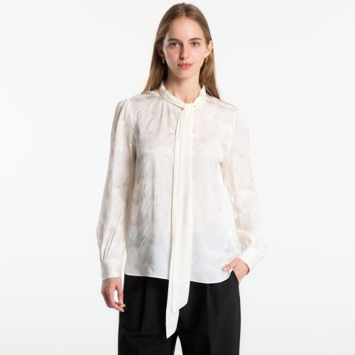 Camicia Fluid Jacquard Tie Detail Shirt 36 - Tommy Hilfiger - Modalova