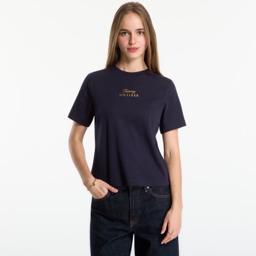 Maglietta Gold Script Mdrn C-Nk S/S Tee S - Tommy Hilfiger - Modalova