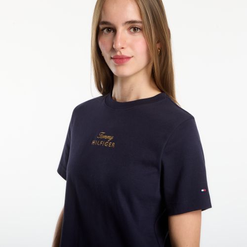 Maglietta Gold Script Mdrn C-Nk S/S Tee S - Tommy Hilfiger - Modalova