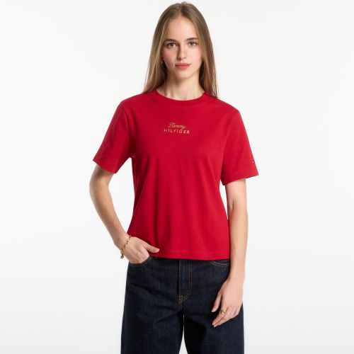 Maglietta Gold Script Mdrn C-Nk S/S Tee M - Tommy Hilfiger - Modalova