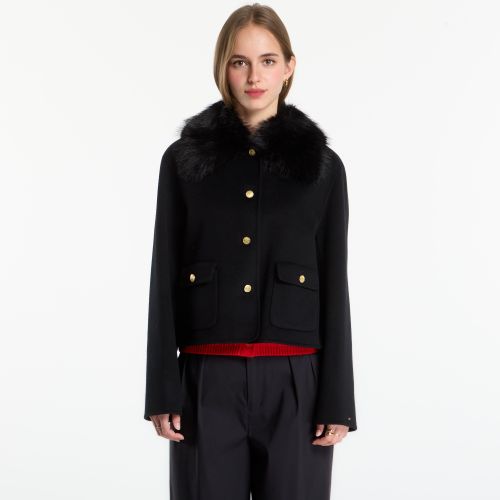 Giacca Df Wool Lady Jacket With Fur 36 - Tommy Hilfiger - Modalova