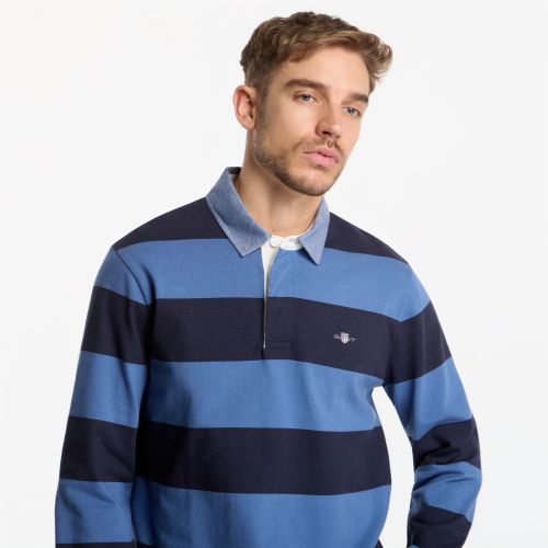 Maglietta Reg Chambray Stripe Heavy Rugger M - Gant - Modalova
