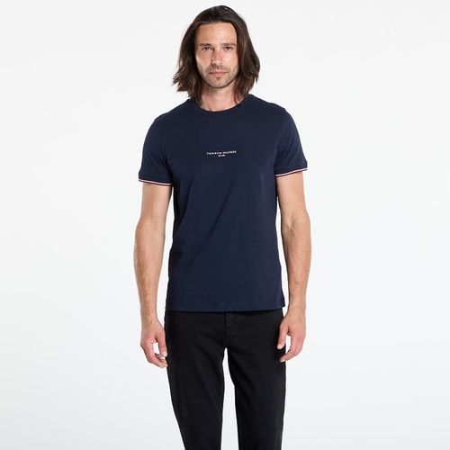 Maglietta Tommy Logo Tipped Tee L - Tommy Hilfiger - Modalova