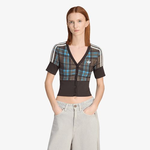 Maglietta adidas Checked V-Neck Shirt With Buttons S - adidas Originals - Modalova