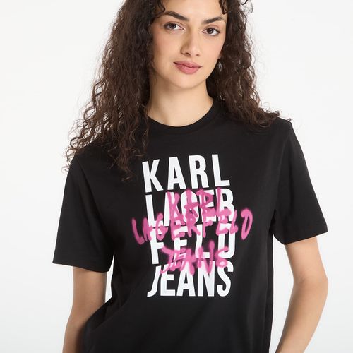 Maglietta Reg Graffiti Logo Tee S - Karl Lagerfeld Jeans - Modalova