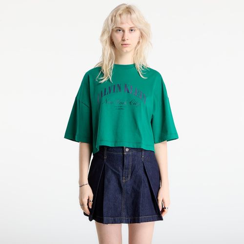 Maglietta Jeans Ss Cropped Boxy Heri Tee S - Calvin Klein - Modalova