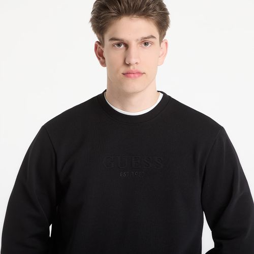 Felpa Cn Ls Embossed Logo Sweatshirt M - GUESS - Modalova