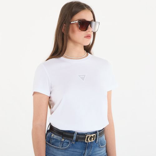 Maglietta Ss Cn Mini Strass Triangle Tee S - GUESS - Modalova