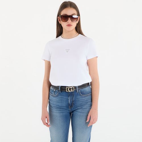 Maglietta Ss Cn Mini Strass Triangle Tee S - GUESS - Modalova