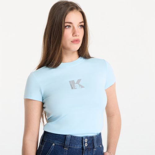 Maglietta Slim Ss K Logo Tee S - Karl Lagerfeld Jeans - Modalova