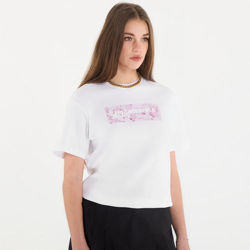 Maglietta Reg Floral Logo Tee M - Karl Lagerfeld Jeans - Modalova