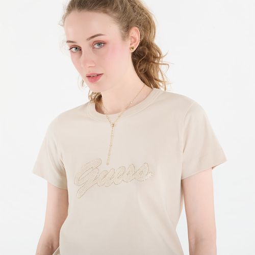 Maglietta Ss Cn 3D Script Tee XS - GUESS - Modalova