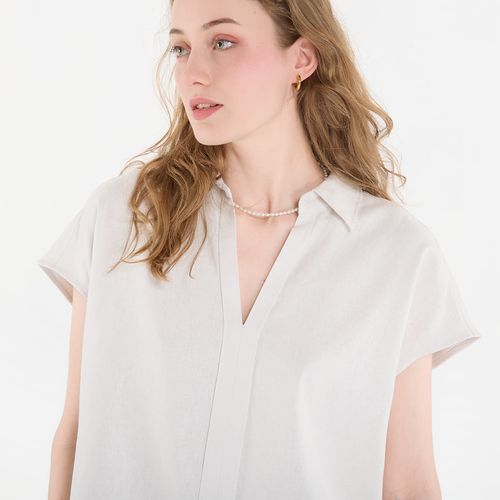Camicia Linen Cks Ss Classic Fit Shirt S - Calvin Klein - Modalova