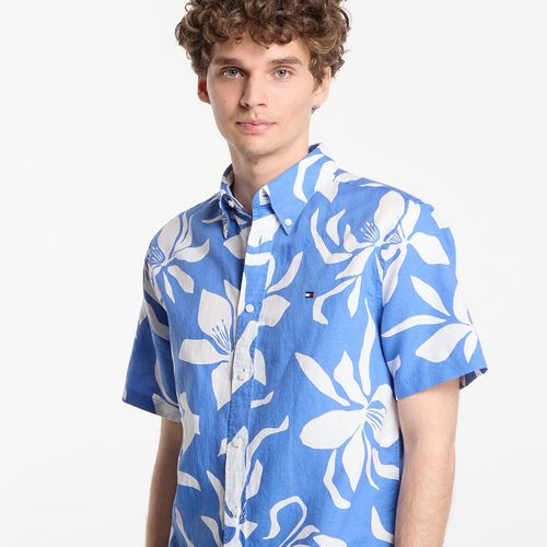 Camicia Regular Fit Linen Blend Short Sleeve Shirt L - Tommy Hilfiger - Modalova