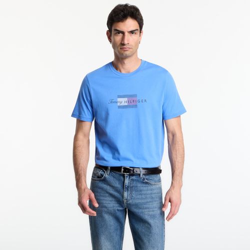 Maglietta Script Flag Regular Tee S - Tommy Hilfiger - Modalova