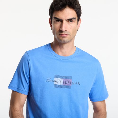 Maglietta Script Flag Regular Tee S - Tommy Hilfiger - Modalova