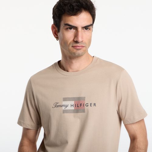 Maglietta Script Flag Regular Tee M - Tommy Hilfiger - Modalova