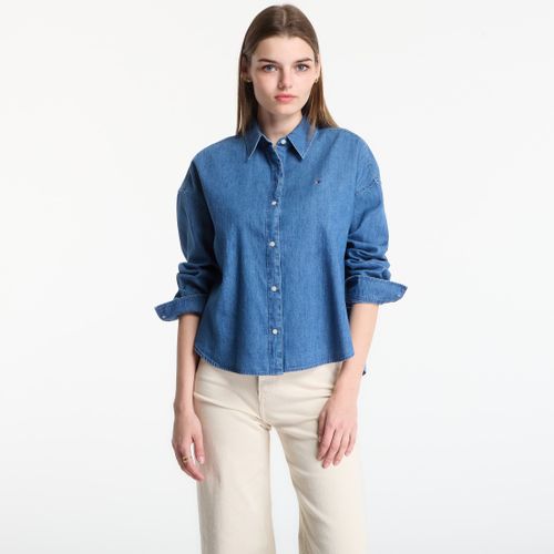 Camicia Light Denim Boxy Shirt Ls L - Tommy Hilfiger - Modalova